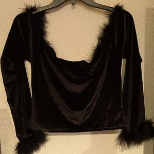 NWOT DOLLS KILL * SUGAR THRILLZ * velour w/ faux fur